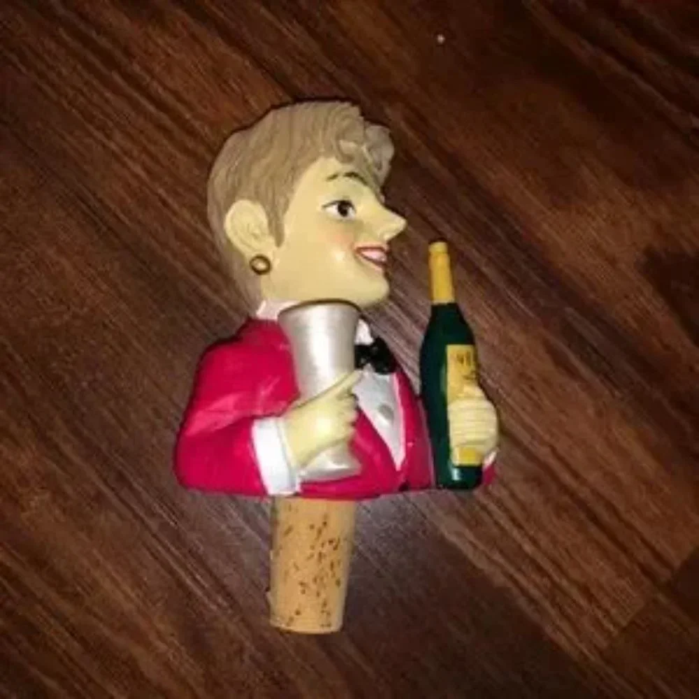 Noritake Waiter/Butler Figural Wine Bottle Topper Stopper